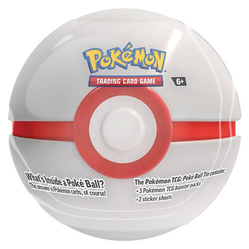 Pokémon Pokeball Tin with Trading Cards - Assorted Varieties