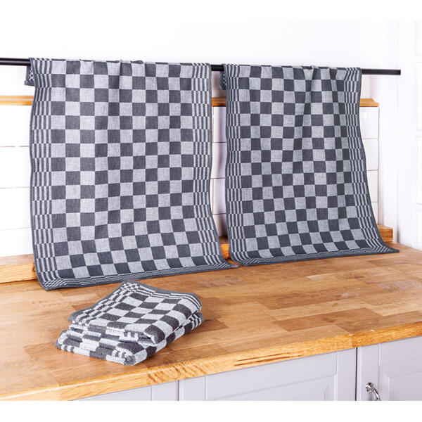 Jacquard-Geschirrtuch 2er-Set / Frottiertuch 2er-Set