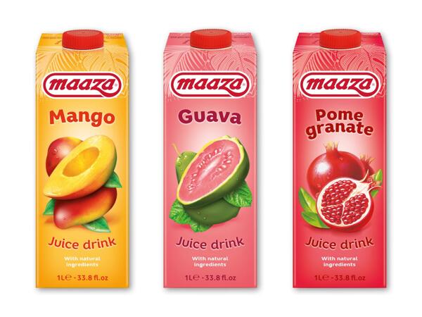 MAAZA Granatæble-mango- eller guavadrik