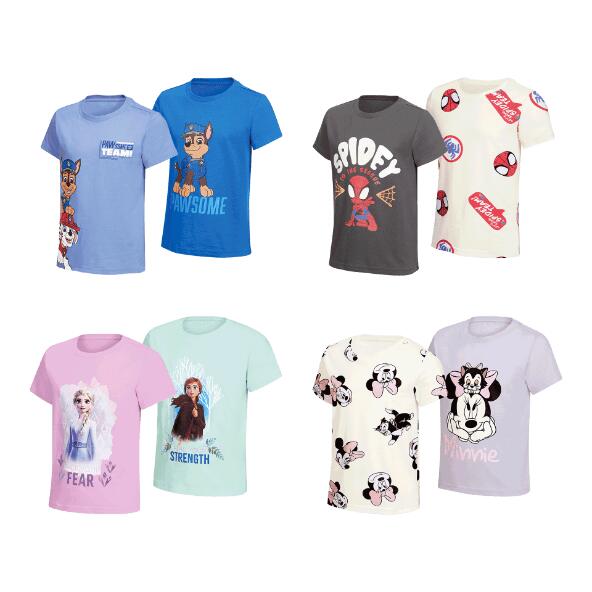 DISNEY(R)/NICKELODEON(R)/MARVEL(R) 				T-shirt, 2 st.