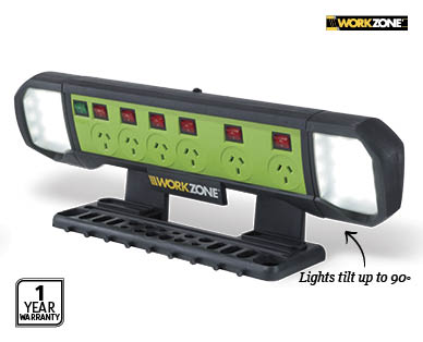 Wall Mounted Power Board with LED Lights