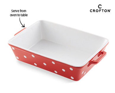 CERAMIC POLKA DOT BAKEWARE