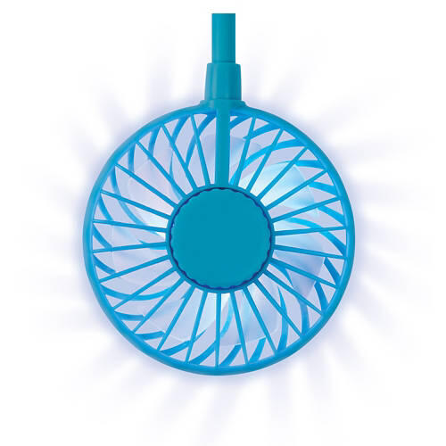 USB Rechargeable Neck Fan, Blue