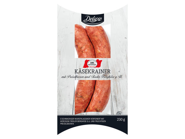 DELUXE Käsekrainer mit Preiselbeeren und Tiroler Bergkäse g.U.