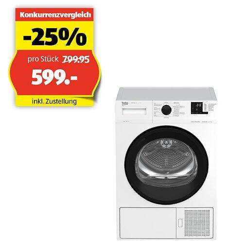 BEKO Wäschetrockner TR229, 9 kg, A+++, Weiss