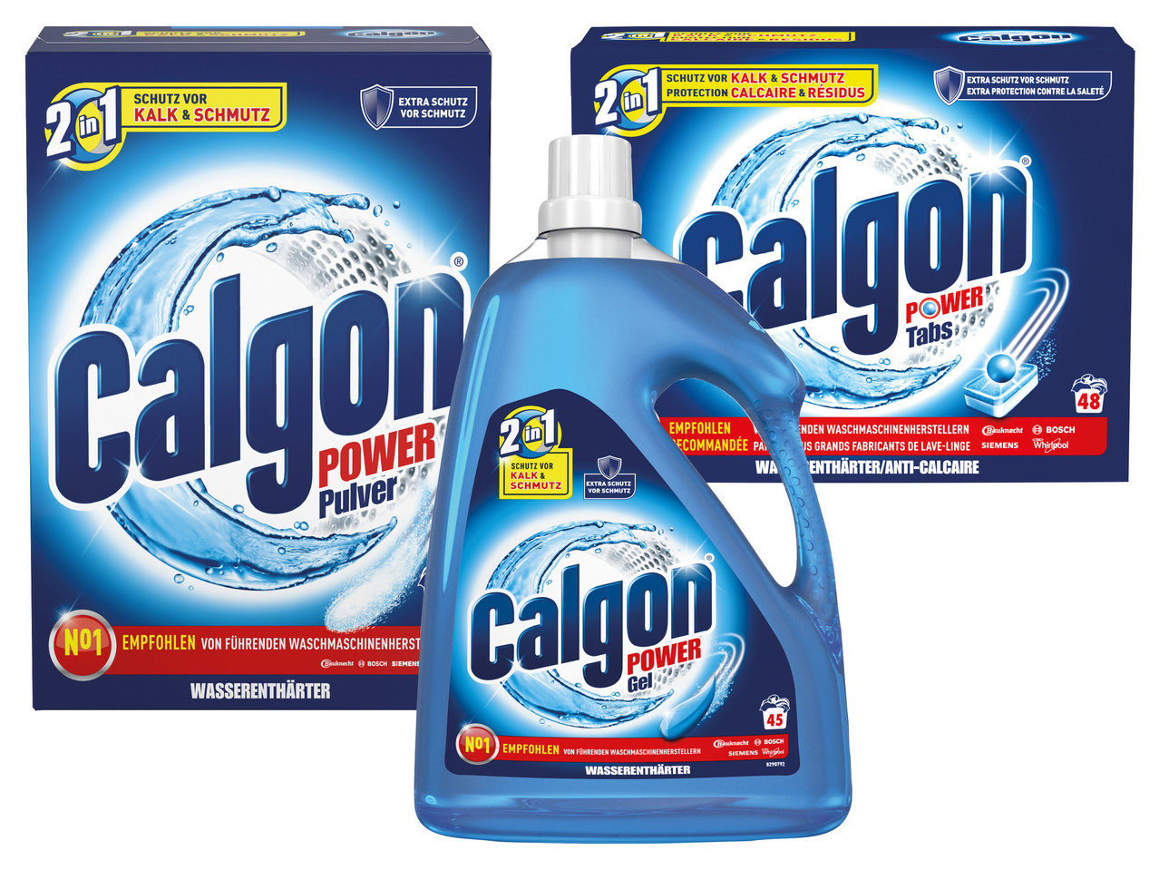 CALGON Wasserenthärter Gel, Pulver oder Tabs