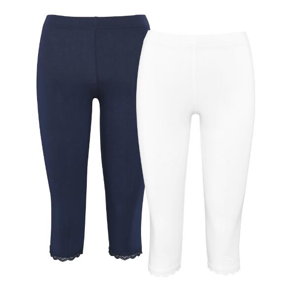 UP2Fashion(R) 				Legging 7/8e à dentelle, 2 pcs