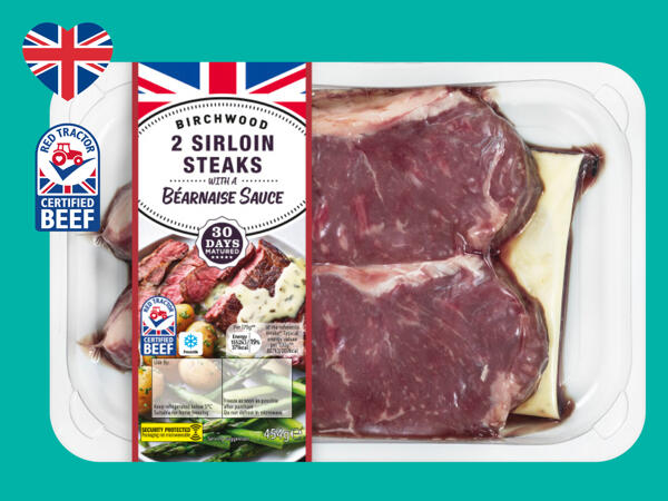 2 Beef 30-Day Matured Sirloin Steaks with Béarnaise Sauce