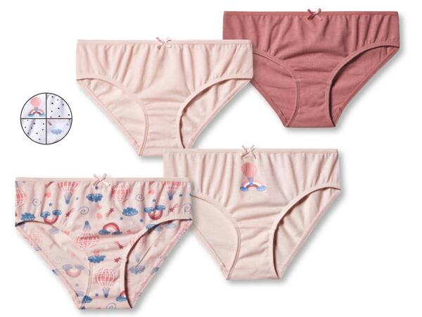 Girls' Briefs, 4 Pieces