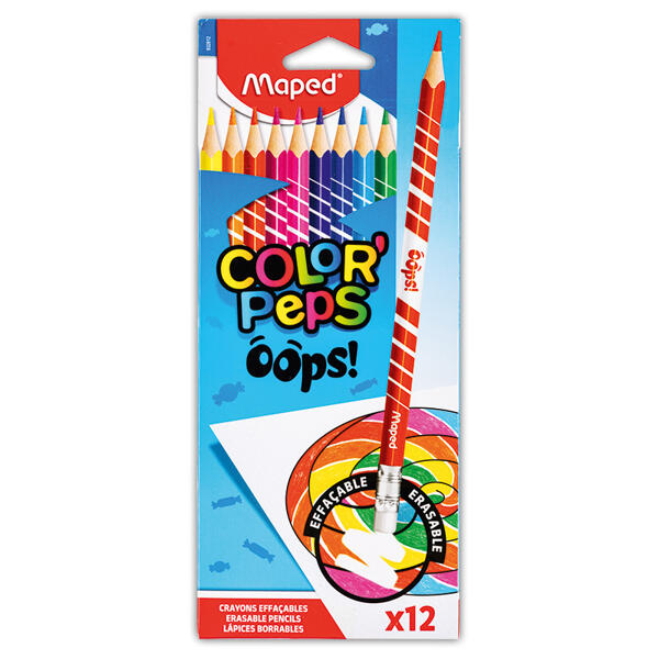 Radierbare Bunstifte COLOR' PEPS Oops! 12er-Set