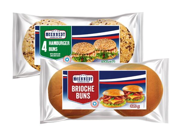 Brioche Buns oder Mehrkornbrötchen