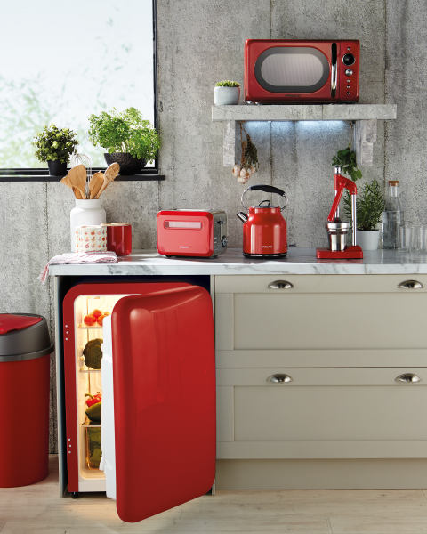 Ambiano Red Under Counter Fridge