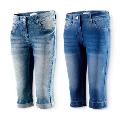 Jeans pantacourt pour filles