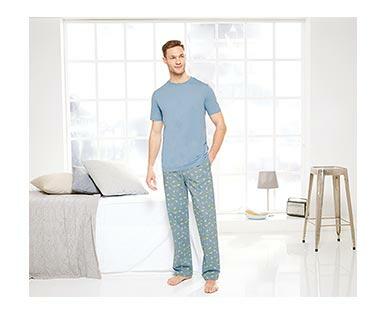 Royal Class 
 Men's Woven Sleep Pant and Shirt Set
