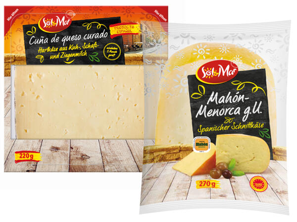 Käse aus Mahón oder Käseecke