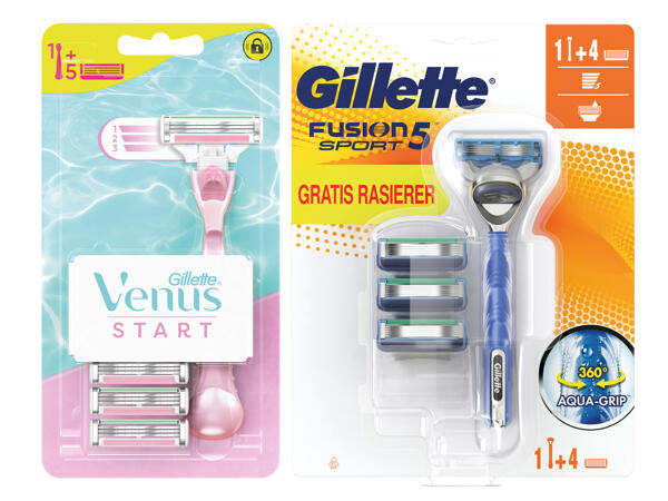 Gillette Rasierer + Ersatzklingen