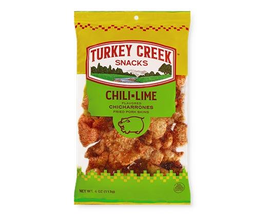 Turkey Creek 
 Dill Pickle or Chili Lime Pork Rinds