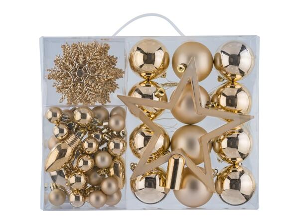 Christmas tree decorations, 51 pieces