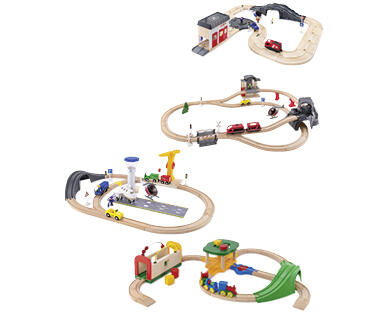 TOY LINO 
 CHEMIN DE FER/ AUTOROUTE/ AÉROPORT EN BOIS