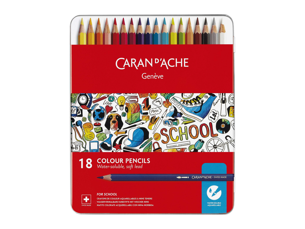 Crayons de couleur, 18 pièces