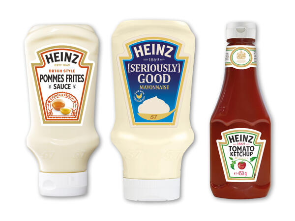 Heinz pommes frites sauce, mayonnaise eller ketchup