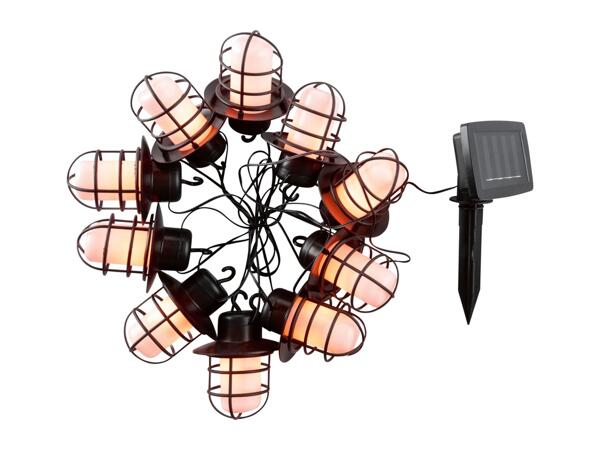 Livarno Home Solar Flaming Lantern String Lights