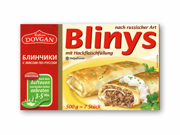 Dovgan blinys med kødfyld