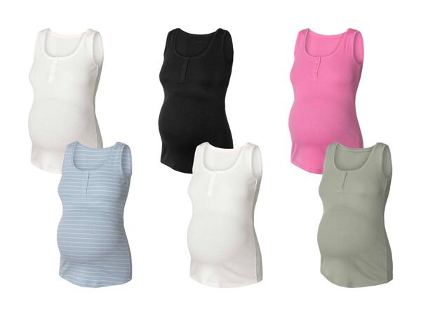 Tops de grossesse côtelés, set de 2