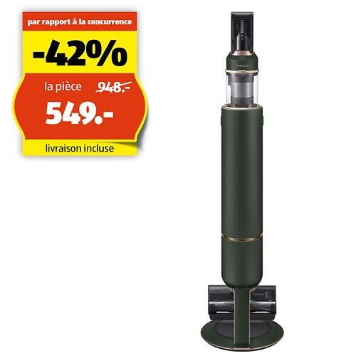 SAMSUNG Aspirateur sans fil BESPOKE JetPlus, Complete Extra (580 W), Woody Green, VS20B95943N/SW