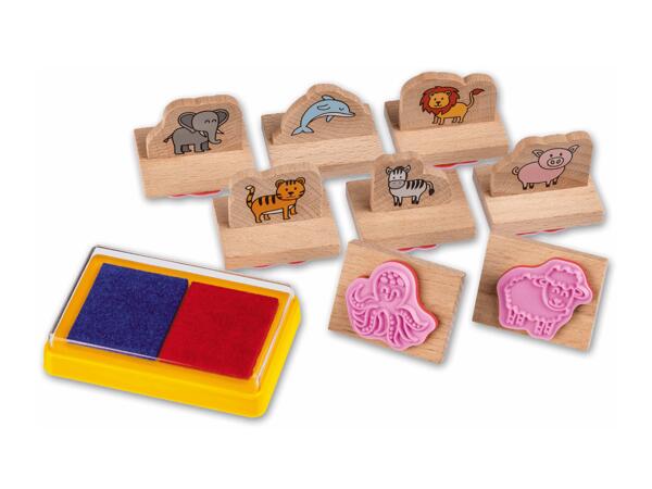 Holz-Kinderstempel-Set