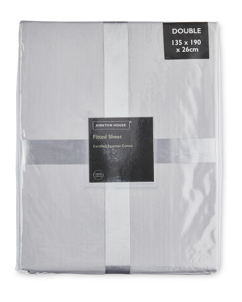 Double Egyptian Cotton Fitted Sheet