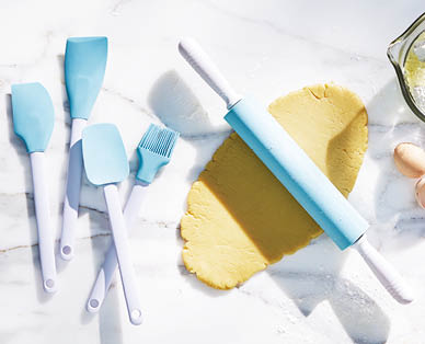Silicone Baking Utensils 4pc or Silicone Rolling Pin