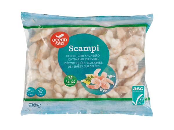 Scampis blanchis