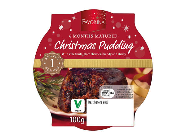 Favorina 6 Month Matured Mini Christmas Pudding