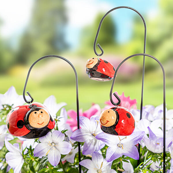 Keramik-Blumenstecker 3er-Set