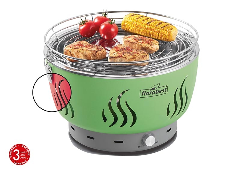 Barbecue à charbon avec ventilation active