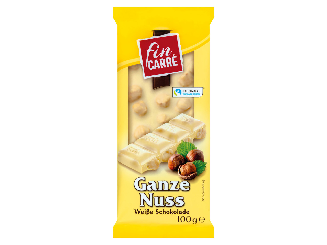 FIN CARRÉ Weiße Schokolade ganze Haselnuss