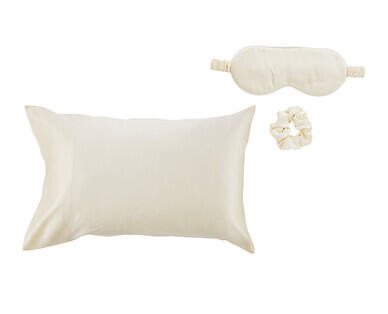 Silk Pillowcase, Eye Mask and Scrunchie Set