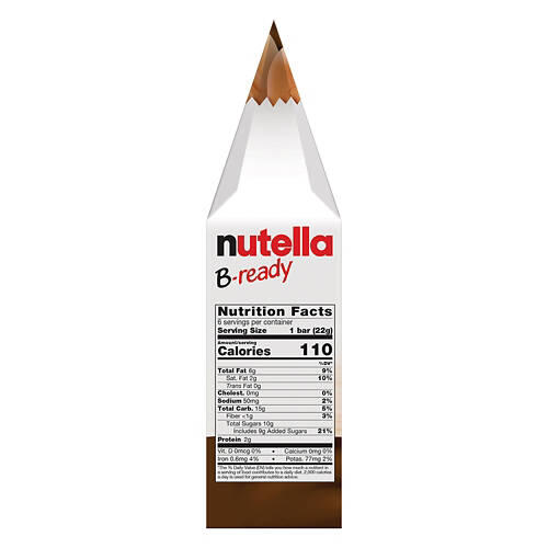 Nutella B-Ready Crispy Baked Wafers, 6 count