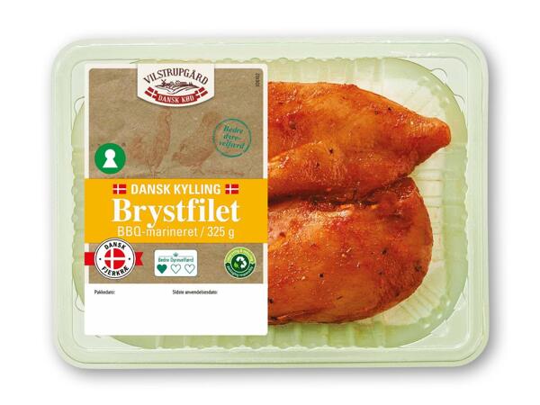 Danske kyllinge­overlår, -underlår eller brystfilet med BBQ