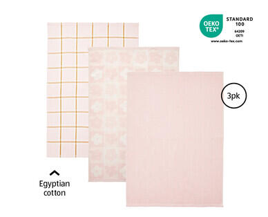 Egyptian Cotton Tea Towel 3pk