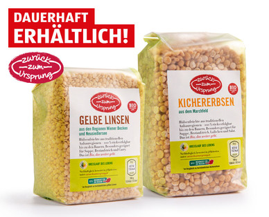 ZURÜCK ZUM URSPRUNG Österr. Bio-Hülsenfrüchte
