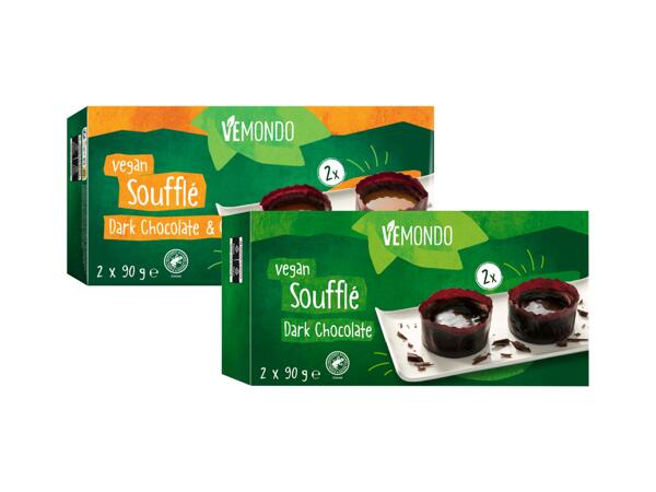 Vegan chocolate soufflés