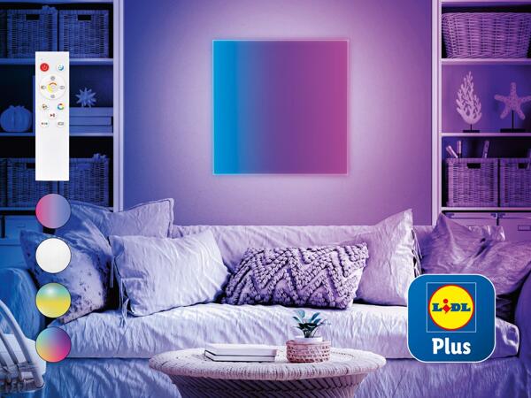 Panneau lumineux à LED avec effets de couleurs fluides (valable uniquement en Suisse alémanique et en Suisse romande)