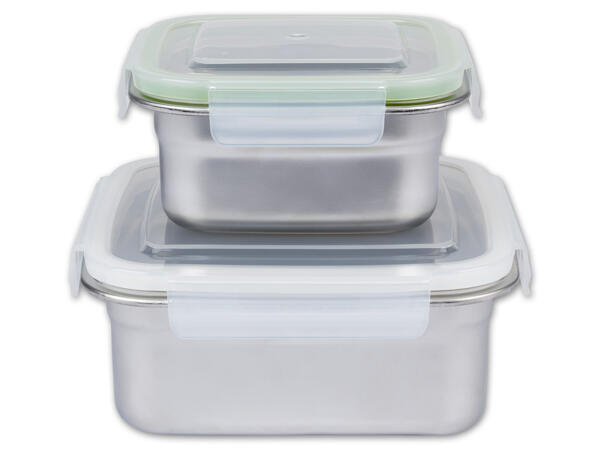 Edelstahl-Frischhaltedosen-Set, 2-teilig