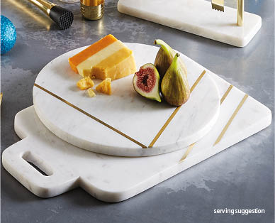 Marble Serving Boards with Brass