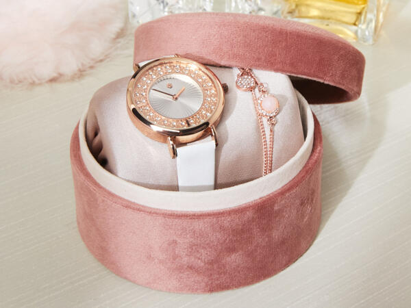 AURIOL(R) Damen Armbanduhr-Schmuckset