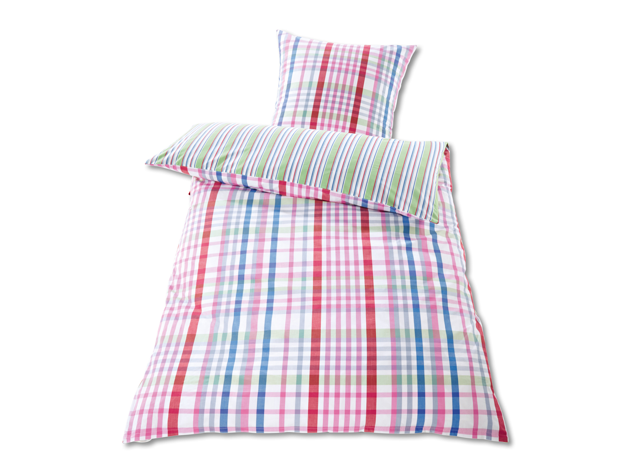 Parure de lit double face en percale