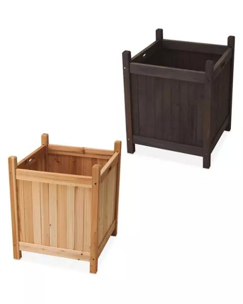 Wooden Cube Planter