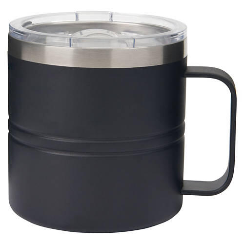 16.5 oz Double Wall Stainless Steel Mug with Lid, Black